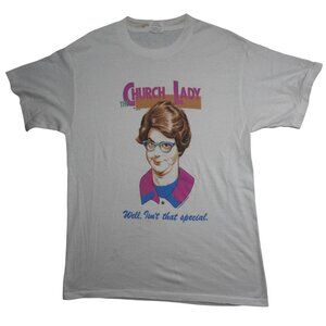 Vintage 1987 Church Lady SNL Dana Carvey "Well, Isn't That Special" T-Shirt XL